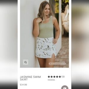 Geode Swimwear Jasmine Swim Skirt L